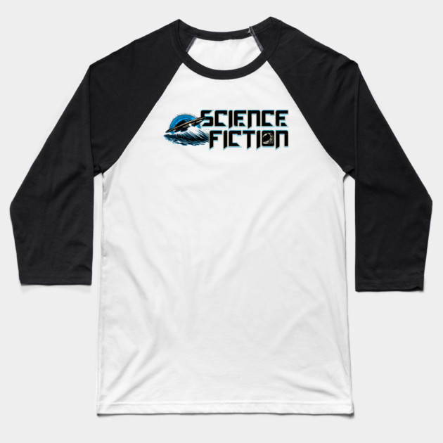 Science Fiction Genre Lovers Baseball T-Shirt by H. R. Sinclair