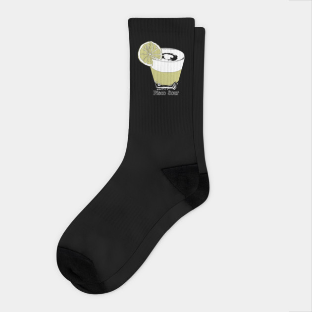 Pisco Sour Illustration Socks by H. R. Sinclair