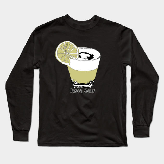 Pisco Sour Illustration Long Sleeve T-Shirt by H. R. Sinclair