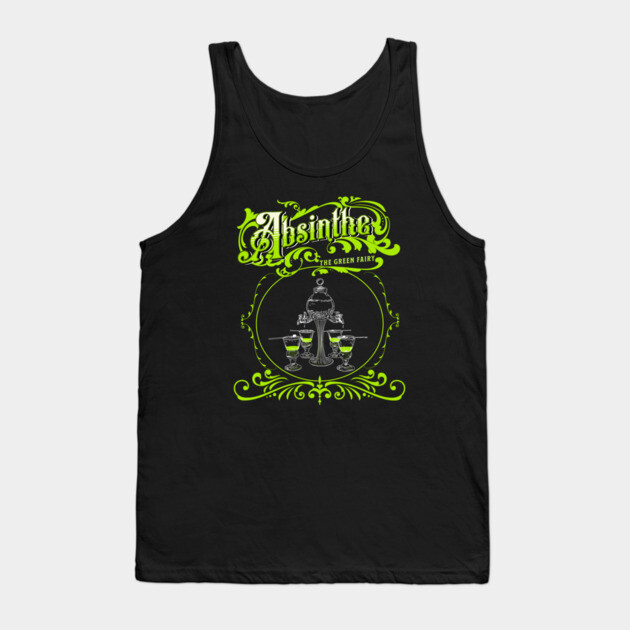 Vintage Illustrated Absinthe Set Tank Top by H. R. Sinclair