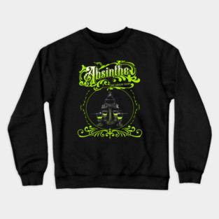 Vintage Illustrated Absinthe Set Crewneck Sweatshirt