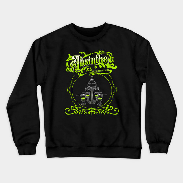Vintage Illustrated Absinthe Set Crewneck Sweatshirt by H. R. Sinclair