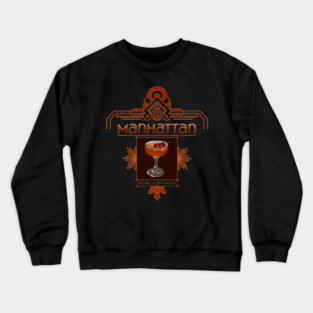 Retro Manhattan Cocktail Illustration Crewneck Sweatshirt