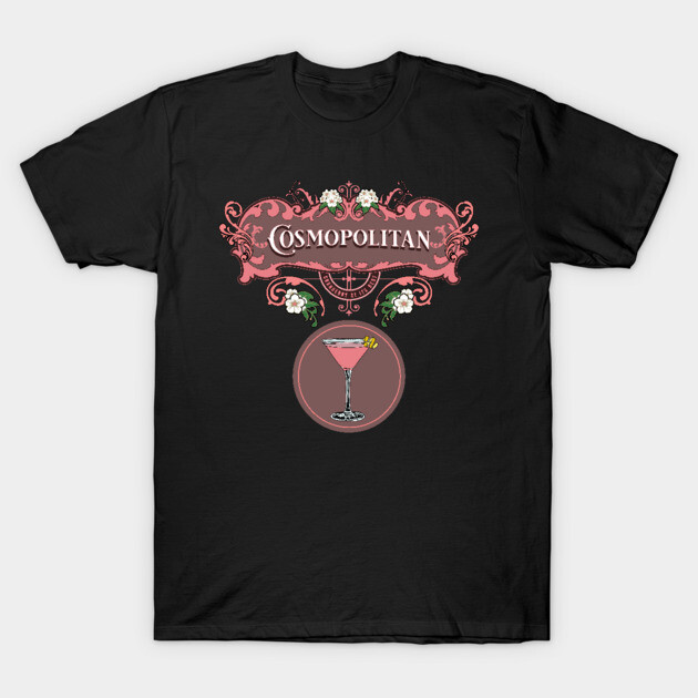 Retro Cosmopolitan Cocktail T-Shirt by H. R. Sinclair