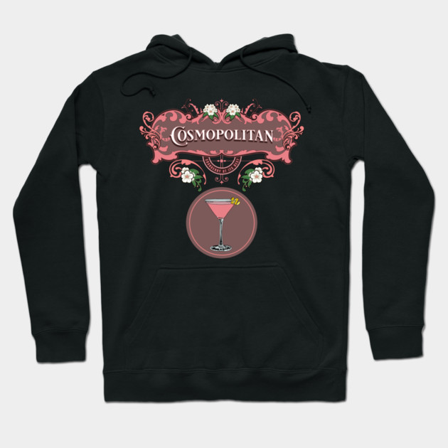 Retro Cosmopolitan Cocktail Hoodie by H. R. Sinclair