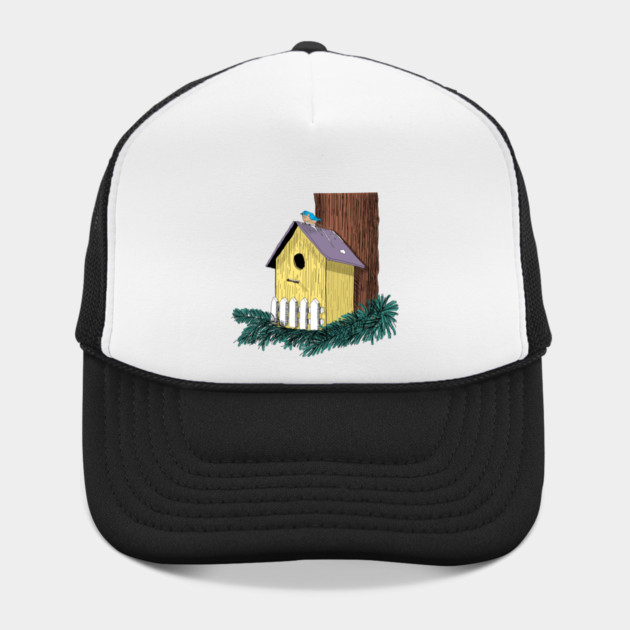 Funny Bluebird on Birdhouse by H. R. Sinclair