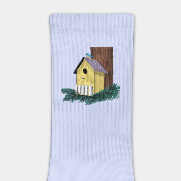 Funny Bluebird on Birdhouse by H. R. Sinclair