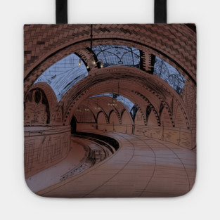 Abandoned NY City Hall Subway Station Illustration Tote