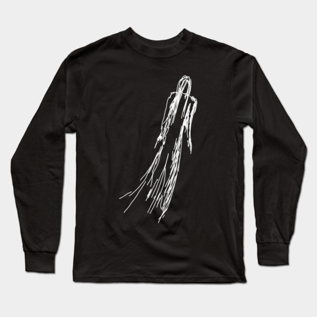 Ghostly Woman Long Sleeve T-Shirt by H. R. Sinclair