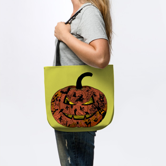 Halloween Pumpkin Doodle Line Art by H. R. Sinclair