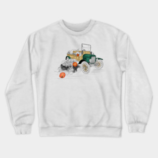 Vintage Car Pumpkin Harvest Crewneck Sweatshirt