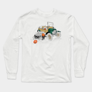 Vintage Car Pumpkin Harvest Long Sleeve T-Shirt