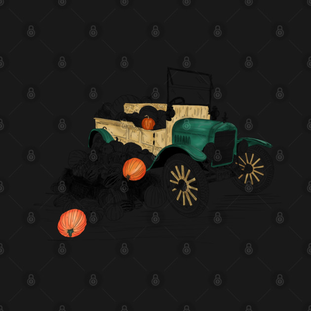 Vintage Car Pumpkin Harvest by H. R. Sinclair
