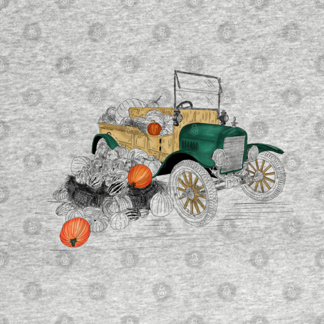 Vintage Car Pumpkin Harvest by H. R. Sinclair