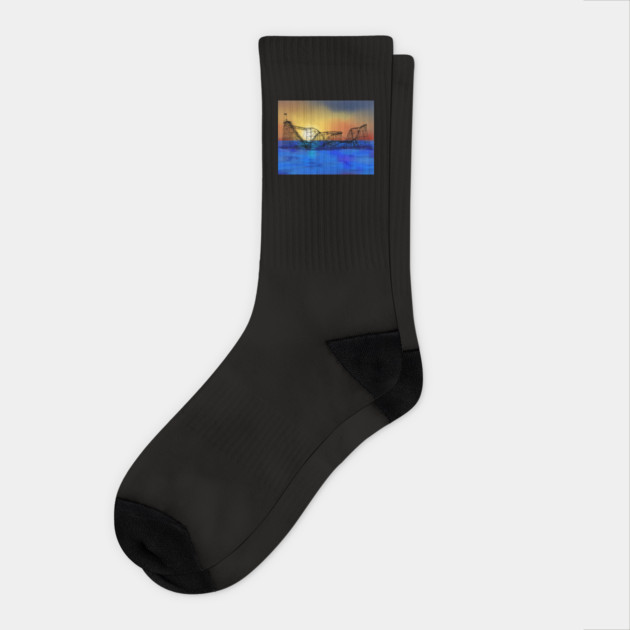 Seaside Heights Roller Coaster Socks by H. R. Sinclair