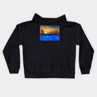 Seaside Heights Roller Coaster Kids Hoodie