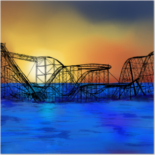 Seaside Heights Roller Coaster Posters and Art