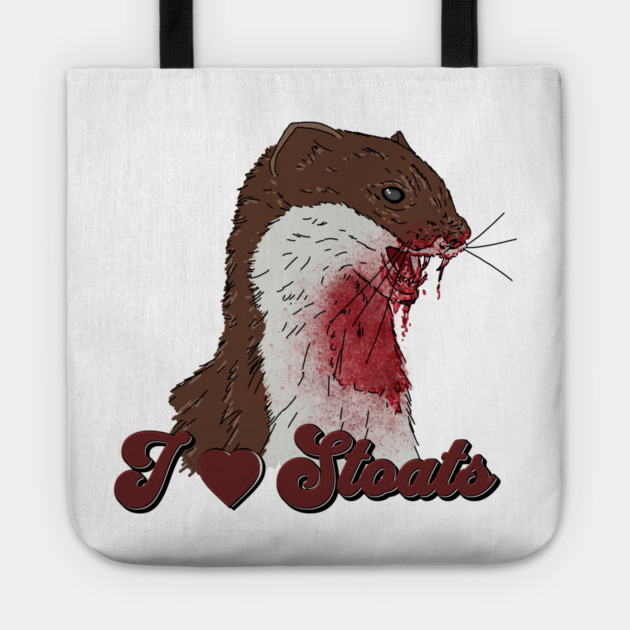 I Love Stoats Tote by H. R. Sinclair