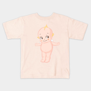 Cute kewpie baby angel standing Kids T-Shirt