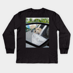 Adorable Dog Art Cruisin' w/Sabo in North Myrtle, South Carolina Kids Long Sleeve T-Shirt