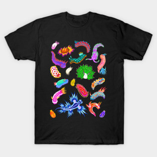 Rainbow Nudibranchs (Sea Slugs) Assortment T-Shirt