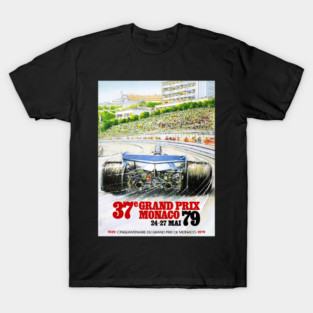 Grand Prix Monaco Vintage Poster 1979 T-Shirt