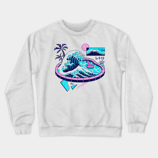 Vapor Wave Pool Crewneck Sweatshirt