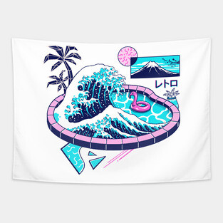 Vapor Wave Pool Tapestry