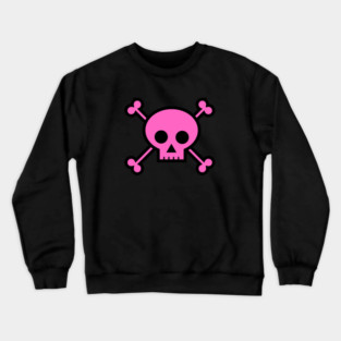 Pink Punk Skull & Bones Crewneck Sweatshirt