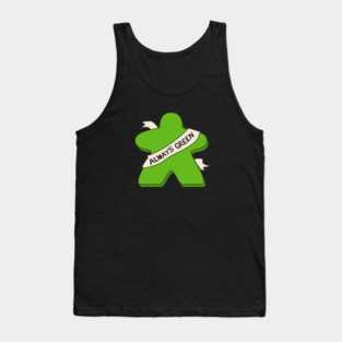 Always Green Meeple Board Game Tank Top