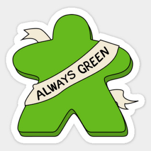 Always Green Meeple Board Game Sticker