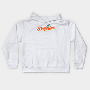 Dolphins Football Retro v2 Kids Hoodie