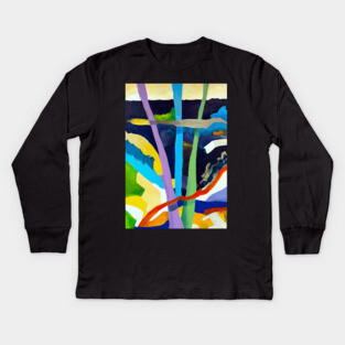 Abstract Tree Art - Nature Inspired Design Kids Long Sleeve T-Shirt