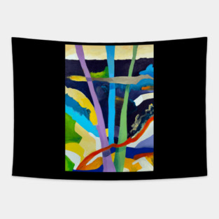 Abstract Tree Art - Nature Inspired Design Tapestry