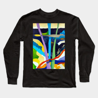 Abstract Tree Art - Nature Inspired Design Long Sleeve T-Shirt