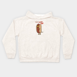 Hot Dog Cat Kids Hoodie
