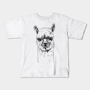 Alpaca Head Print Kids T-Shirt
