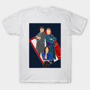 Only Murders In The Building Red Door Fan Art, Charles, Oliver, and Mabel T-Shirt