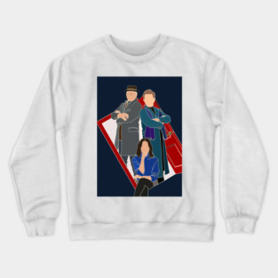 Only Murders In The Building Red Door Fan Art, Charles, Oliver, and Mabel Crewneck Sweatshirt