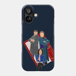 Only Murders In The Building Red Door Fan Art, Charles, Oliver, and Mabel Phone Case