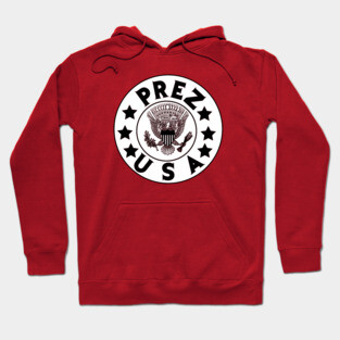 Prez White logo Hoodie
