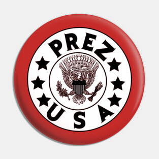 Prez White logo Pin