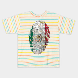 Mexico Flag - Mexican Flag - MX Flag Fingerprint Kids T-Shirt