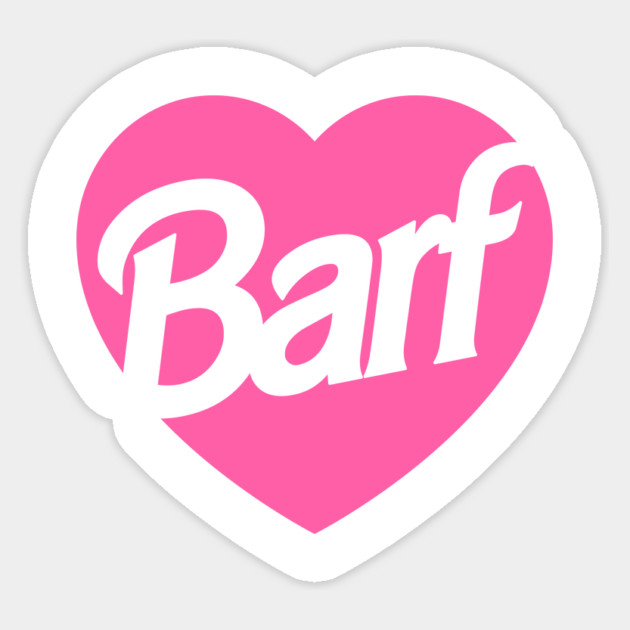 Barf Heart T-Shirt Sticker by dumbshirts
