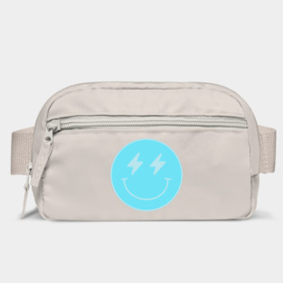 Lightning Bolt Smiley Face Preppy Blue Bag