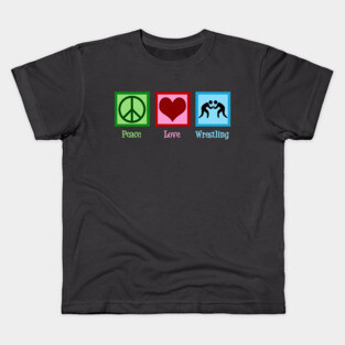 Peace Love Wrestling Kids T-Shirt