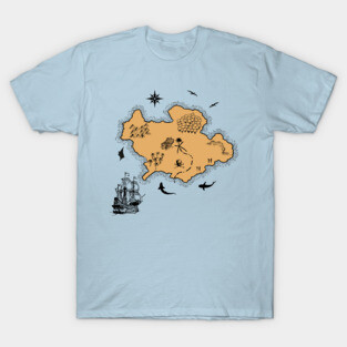 Treasure pirate map T-Shirt