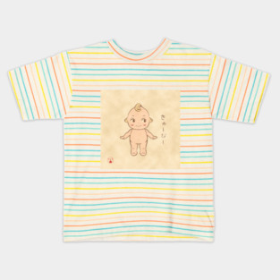 Traditional japanese style Kewpie with background Kids T-Shirt