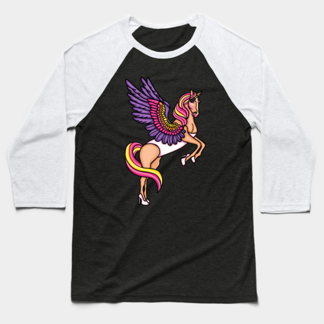 Drag Unicorn Baseball T-Shirt by COLORaQUEEN