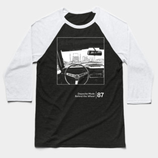 Behind The Wheel / Minimalist Graphic Design Artwork Baseball T-Shirt